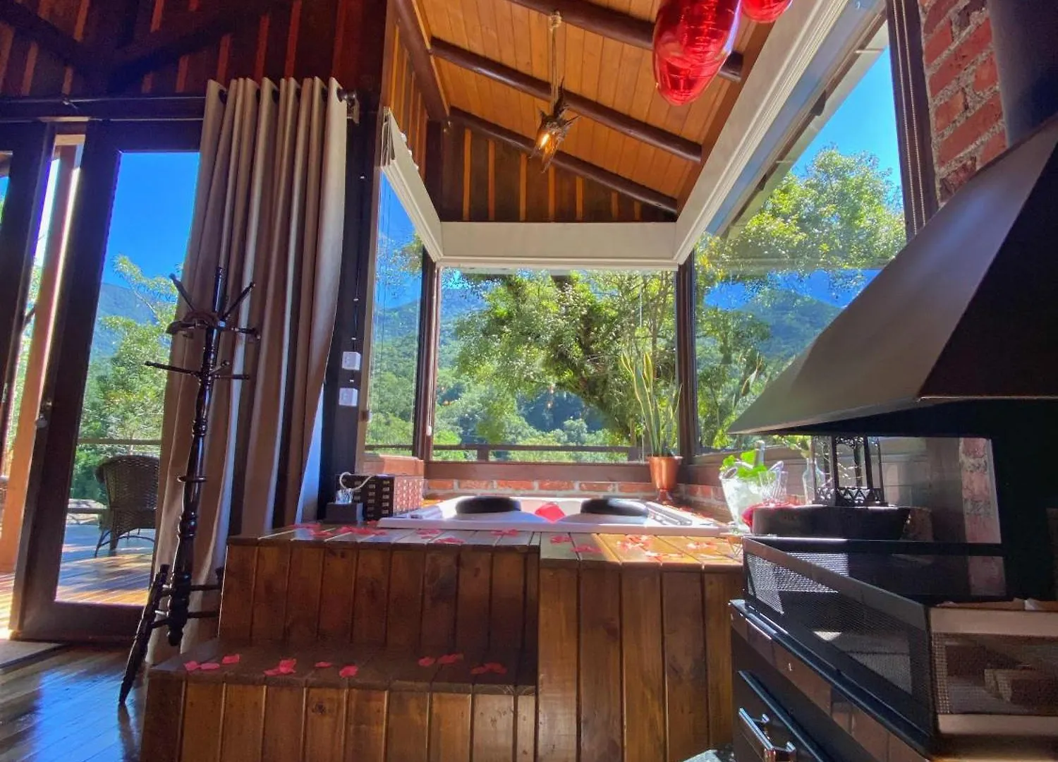 Cabana Com Visual Incrivel Para A Serra Timbe do Sul بيت خشبي