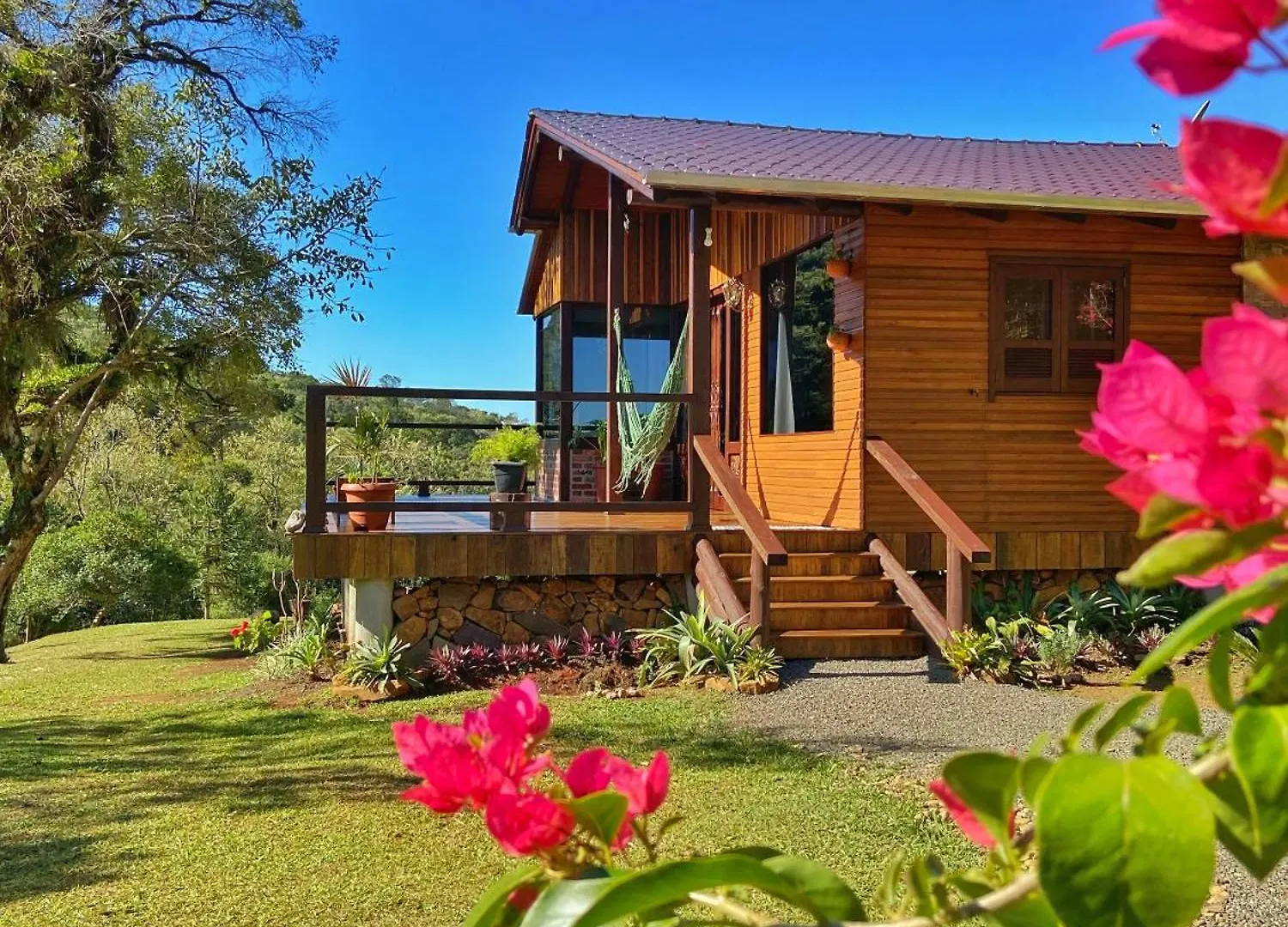 بيت خشبي Cabana Com Visual Incrivel Para A Serra Timbe do Sul